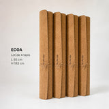Lot de 4 tapis de yoga Ecoa en liège pour studio