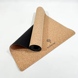 ecoa - tapis yoga liège et EPDM - vue tapis enroulé souplesse - my_shop_yoga 