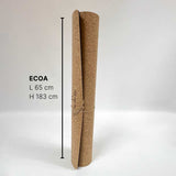 ecoa - tapis yoga liège et EPDM - vue tapis vertical-infos dimensions 65 cm sur 183 cm - my_shop_yoga 