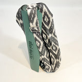 Pack Voyage Yoga – tapis Mysor vert et sac Indie Ikat noir et blanc – My Shop Yoga