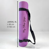 Jukkal XL - Tapis de Yoga TPE double couche - 6mm - bicolore -des dimensions plus généreuses 66 x 183 cm- My Shop Yoga