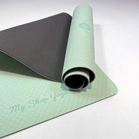 Jukkal XL - Tapis de Yoga TPE double couche - 6mm - bicolore vert matcha noir - My Shop Yoga