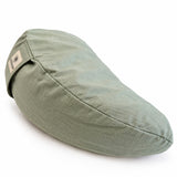 Coussin de méditation Luna en forme demi-lune, chambray couleur vert eau - my shop yoga