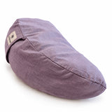 Coussin de méditation Luna en forme demi-lune, chambray couleur lavande- my shop yoga