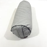 Bolster de yoga NIRU en chambray gris – Accessoire doux et respirant pour yoga Iyengar, Hatha et relaxation- anse de portage - my shop yoga