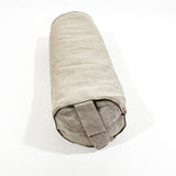 Bolster de yoga NIRU en chanvre naturel – Accessoire de yoga rond pour relaxation, Hatha yoga et Iyengar- myshopyoga