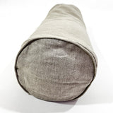 Bolster rond NIRU en chanvre naturel – remplissage cosses de sarrasin- vue autre face - my shop yoga