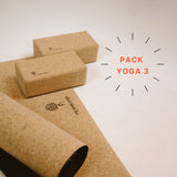 pack yoga3-tapis de yoga et 2 briques - liège-my shop yoga