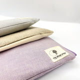 Sama - masque-relaxant-yeux - textiles-naturels - gris-chanvre-lavande -detail- My-Shop-Yoga