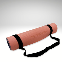 Jukkal XL - Tapis de Yoga TPE double couche plus sa sangle de transport- 6mm - bicolore - colori rose/bleu - My Shop Yoga