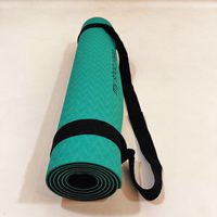 Jukkal XL - Tapis de Yoga TPE double couche plus sa sangle de transport- 6mm - bicolore - colori vert/noir - My Shop Yoga
