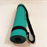 Jukkal XL - Tapis de Yoga TPE double couche plus sa sangle de transport- 6mm - bicolore - colori vert/noir - My Shop Yoga