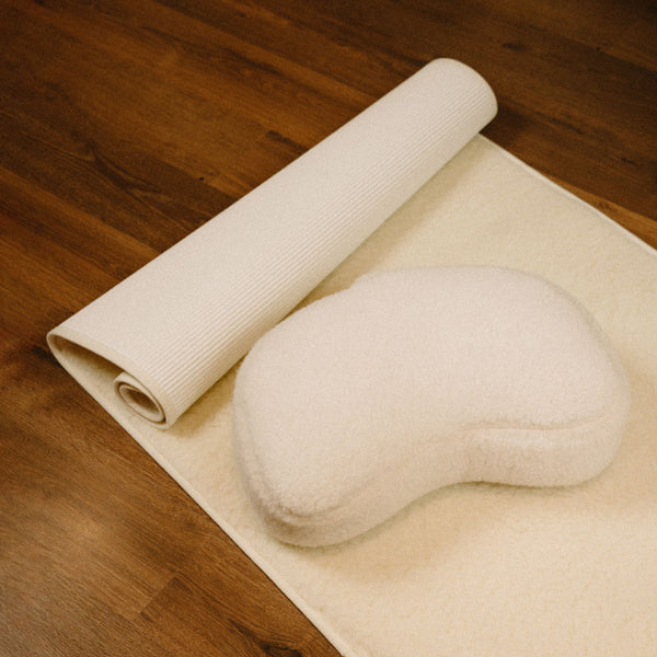 Pack Harmonie avec tapis de yoga Dhodra et coussin de méditation Moun en laine mérinos - my shop yoga