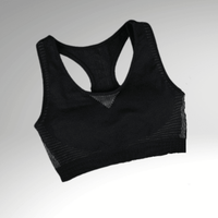 Darhi - Brassière Sport Dos Nageur - Femme- colori noir vue à plat- My Shop Yoga