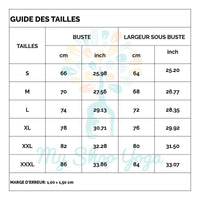 Pipra - Brassière Sport -Guide des Tailles - My Shop Yoga