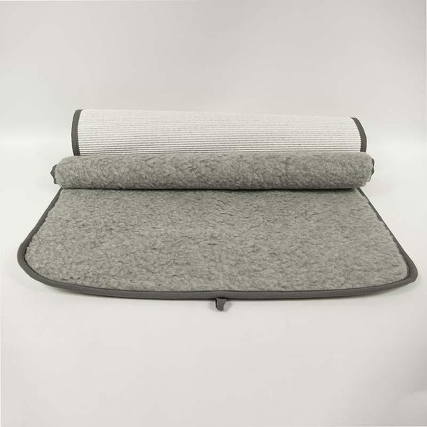 Dhodra - Tapis Yoga Laine Gris Clair - Mérinos et Latex - Sac Transport - My Shop Yoga