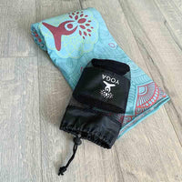 Hubli - Sur Tapis Yoga de Voyage - modèle lotus bleu 2 avec sacoche - my shop yoga