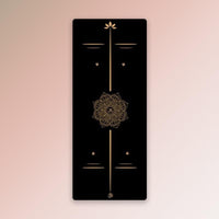 Jaipur - Tapis de Yoga - Suedine - 6mm - Mandala et lignes de position - My Shop Yoga