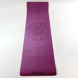 Jukkal - Tapis de Yoga TPE Bicolore -6mm- mandala lines - rose et violet - My Shop Yoga