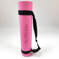 Sakol - Sangle Yoga Transport et Etirements sur tapis yoga Jewali rose - My Shop Yoga